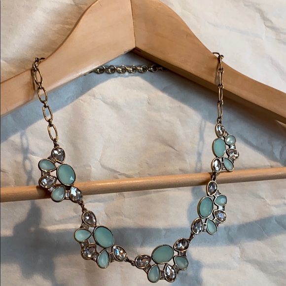 J.Crew Necklace Turquoise and Rhinestones - Picture 2 of 12